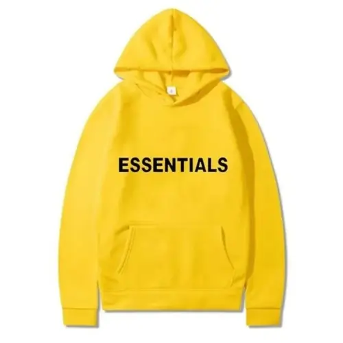 yellow essentials hoodie front yellow essentials hoodie front