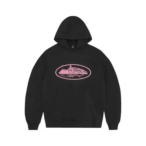 Black And Pink Corteiz Hoodie Black And Pink Corteiz Hoodie