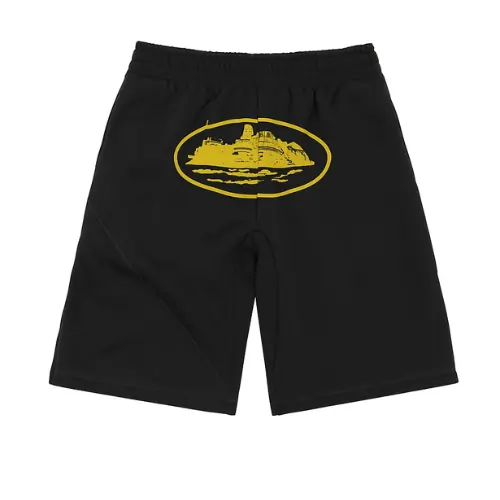 Black and yellow corteiz shorts Black and Yellow CORTEIZ Shorts