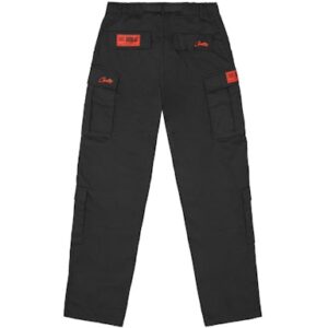 black and red corteiz cargos back