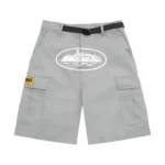 corteiz cargo shorts grey