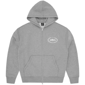 corteiz superior royale zip hoodie heather grey