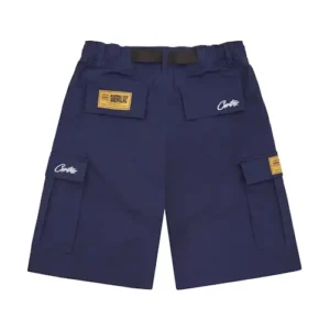 navy corteiz cargo shorts (Back)