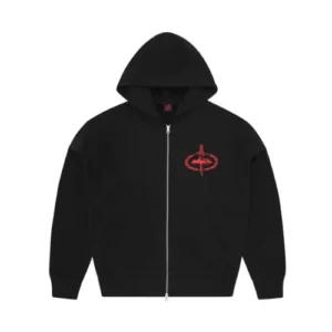 corteiz slaughter gang hoodie Black
