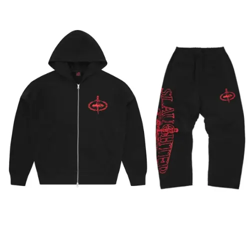 CORTEIZ Slaughter Gang Tracksuit Black-Red CORTEIZ Slaughter Gang Tracksuit Black-Red