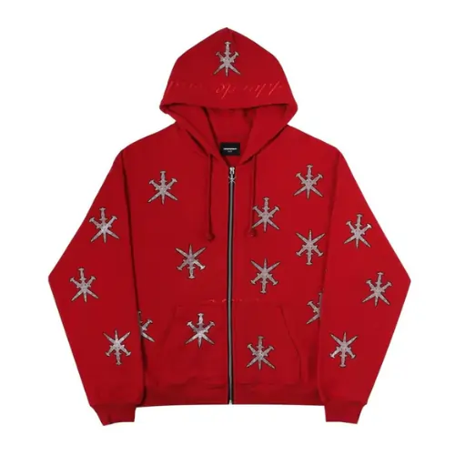 unknown london red rhinestone hoodie unknown london red rhinestone hoodie